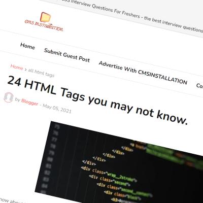 Lesser known HTML tags