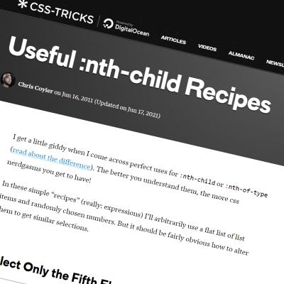 :nth-child Recipes